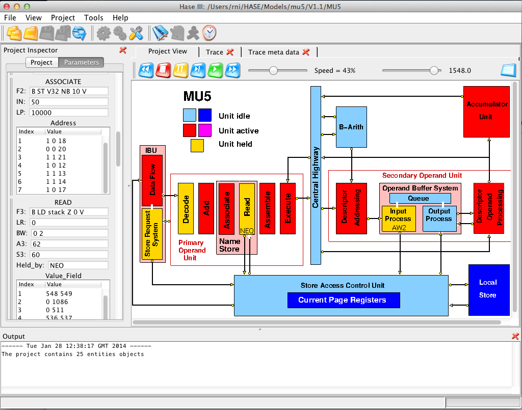 Animated MU5 simulation model