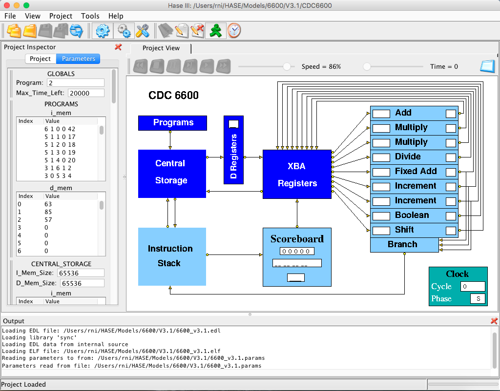 Image of HASE CDC 6600 simulation