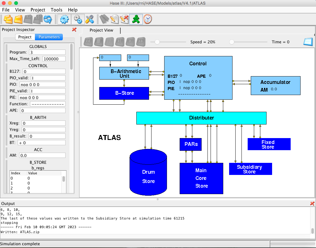 Image of HASE Atlas simulation