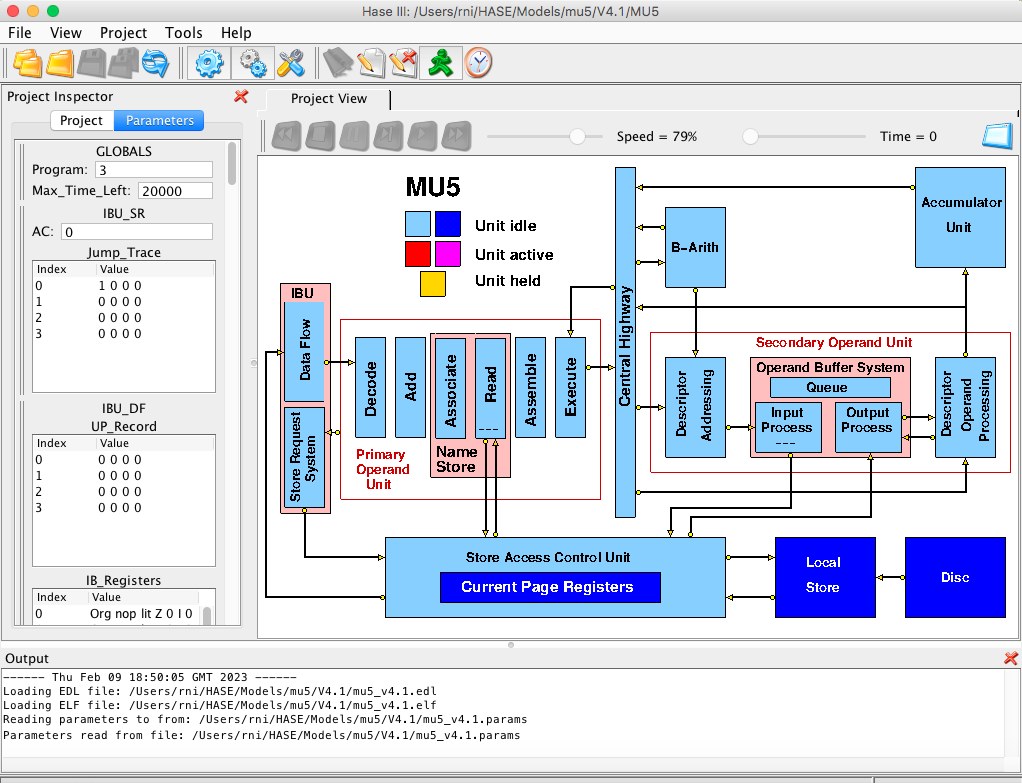 HASE MU5 simulation model