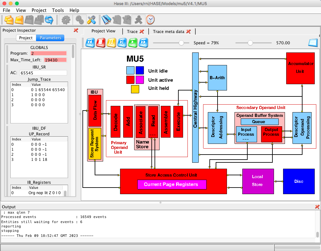 Animated MU5 simulation model